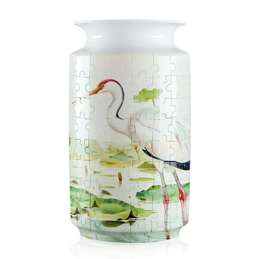 3D Puzzle Vase – Red-Crowned Crane